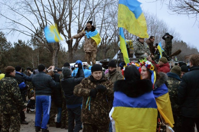 28 грудня 2014 року. Зустріч добровольців з 25-го батальйону