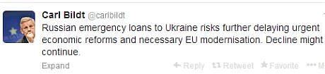 Глава МИД Швеции о российских кредитах Глава МИД Швеции о российских кредитах