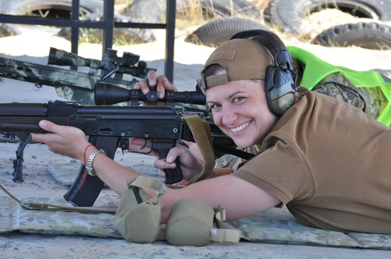 Anastasiia Yefimova during her training.