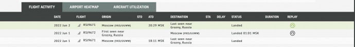 Посадки літака в аеропортах 1 і 2 червня