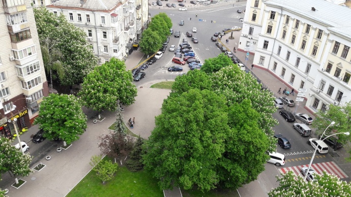 В Киеве 10 мая падал снежок