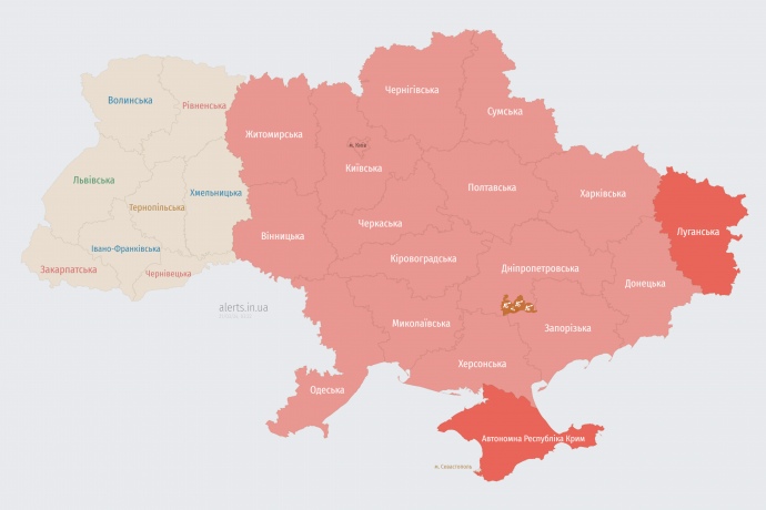 Мапа alerts.in.ua