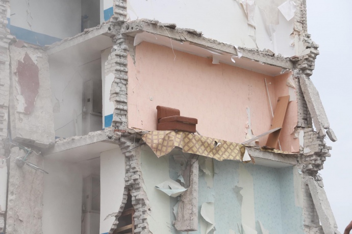 руйнування в місті Часів Яр, фото Володимира Патоли зі сторінки Угруповання об'єднаних сил