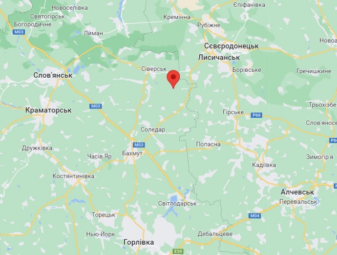 Село Івано-Дар'ївка на мапі