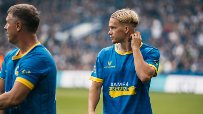 Украинские звезды Сергей Ребров и Михаил Мудрик.