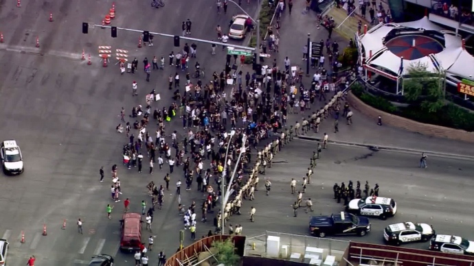 Протесты в Лас-Вегасе