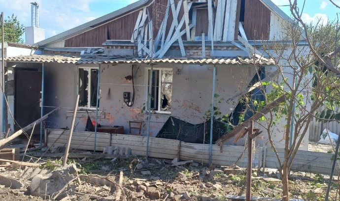 последствия обстрелов Никопольщины 2 сентября, фото: Сергей Лысак в Telegram