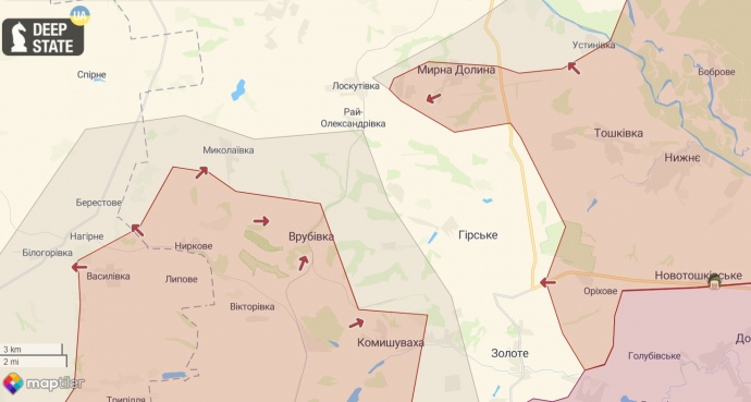Карта бойових дій deepstatemap.live
