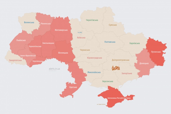 Мапа alerts.in.ua