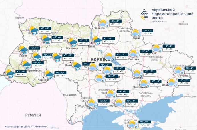 прогноз погоди на 17 березня, meteo.gov.ua