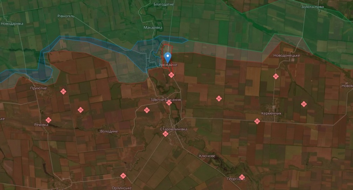 Урожайне, Донеччина, межа з Запорізькою 