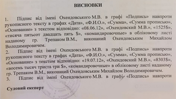 Копії висновків експертизи з сайту НАБУ