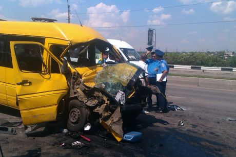 Аварія маршрутки і тролейбуса Запоріжжя. Фото timeszp.com