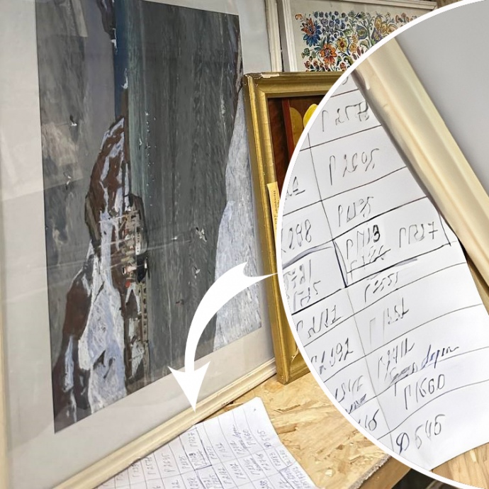 The paintings were identified thanks to the photos of the occupiers. Photo: Kherson Art Museum / Facebook