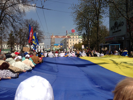 Марш в рамках акції Вставай, Україно! в Сумах. Фото прес-служби Батьківщини