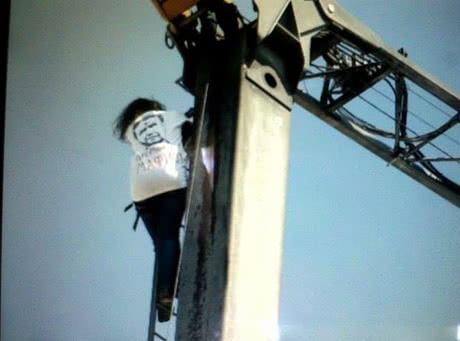 Чорновіл на крані. Фото з Facebook Віталія Уманця