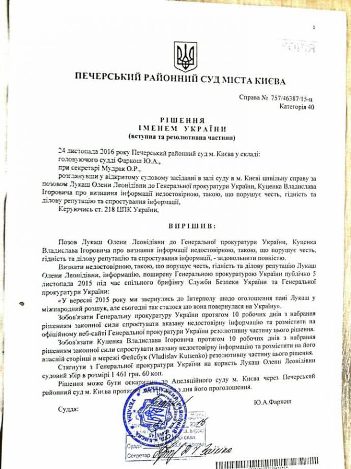 Копія рішення суду