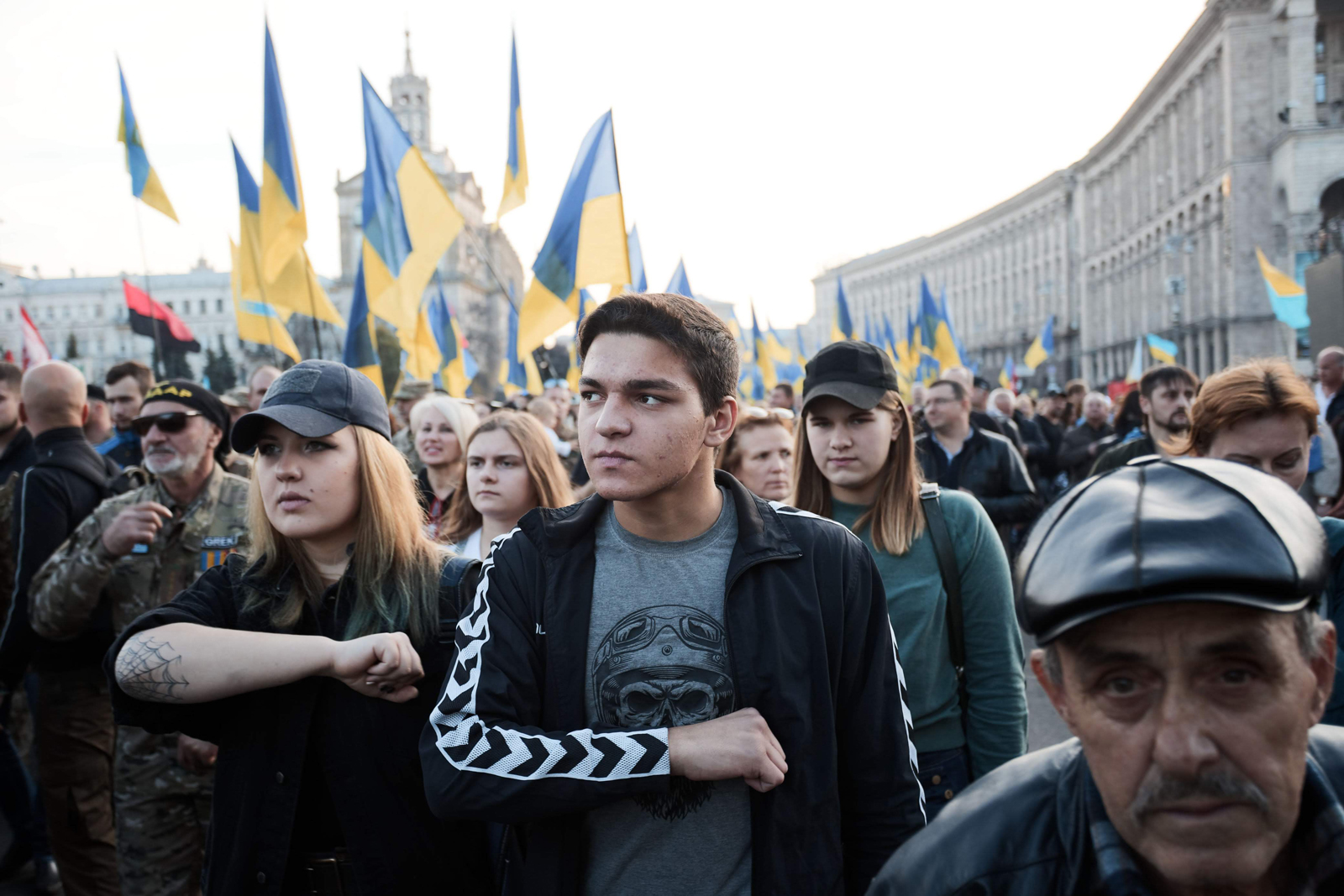 lyudy na maydani vyyshly na protest