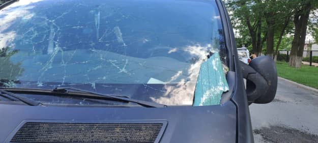 Lithuanian volunteers transporting aid for Ukrainian soldiers came under heavy Russian fire.