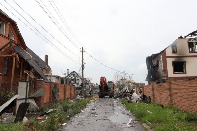 разрушения в Киевской области, фото ОВА