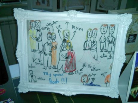 Неофициальная падчерица Януковича на рисунках подписывала его как VF (Виктор Федорович) 