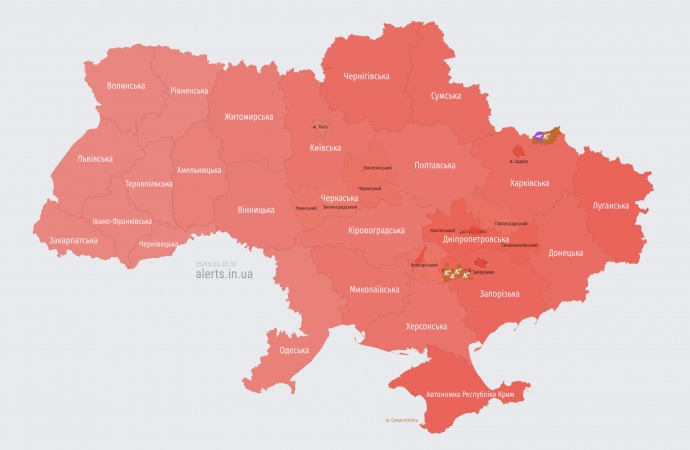 мапа повітряних тривог