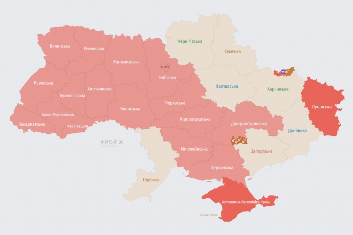 Мапа alerts.in.ua