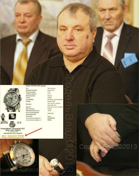 Судья КС Овчаренко носит часы Breguet Marine Chronograph стоимостью $27000-32400  