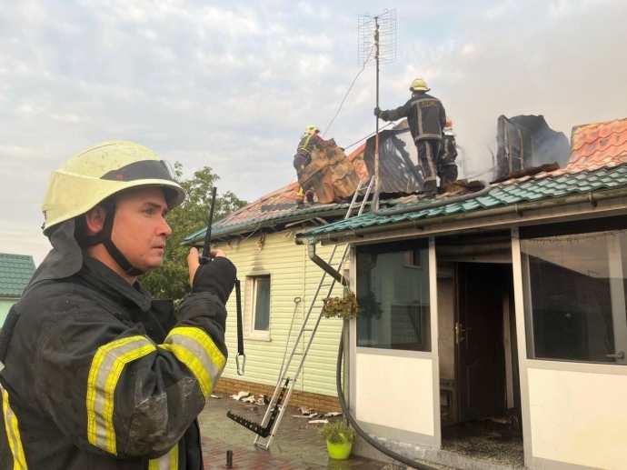 Последствия атаки в Киевской области 30.08.2023