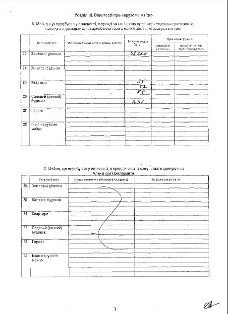 Декларація Акімової про доходи за 2012 рік