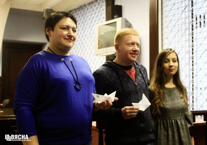 Зліва направо: Світлана Коваленко, Євген Батура та Діана Середюк