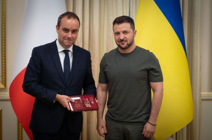 Себастьєн Лекорню й Володимир Зеленський у Києві