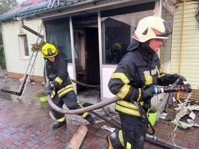 Последствия атаки в Киевской области 30.08.2023