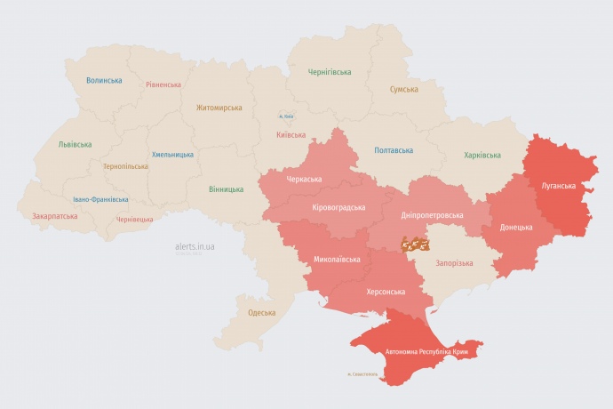 Мапа alerts.in.ua