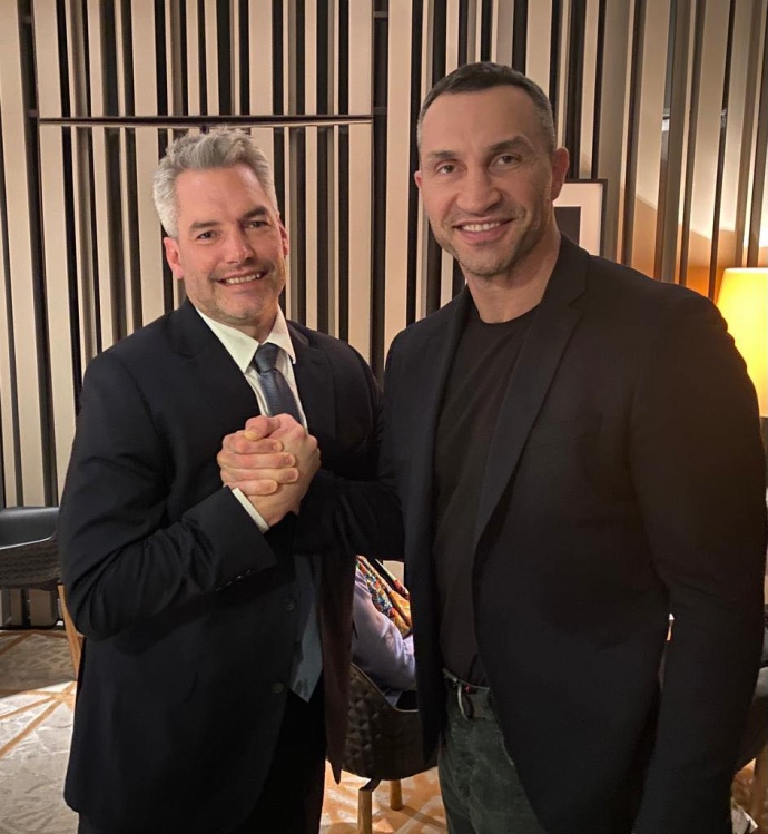 Владимир Кличко и австрийский канцлер Карл Нехаммер