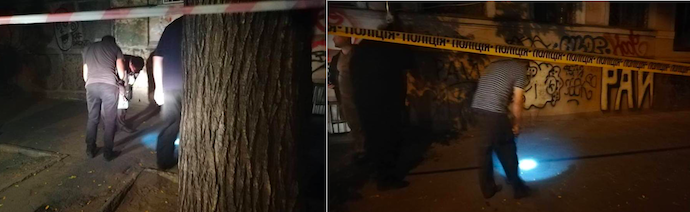 Поліція на місці, де стріляли в Михайлика