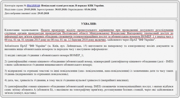 З ухвали Диканського райсуду