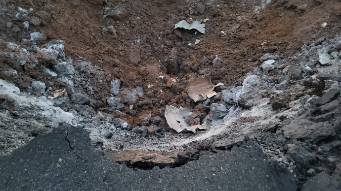 Вирва від ворожої ракети