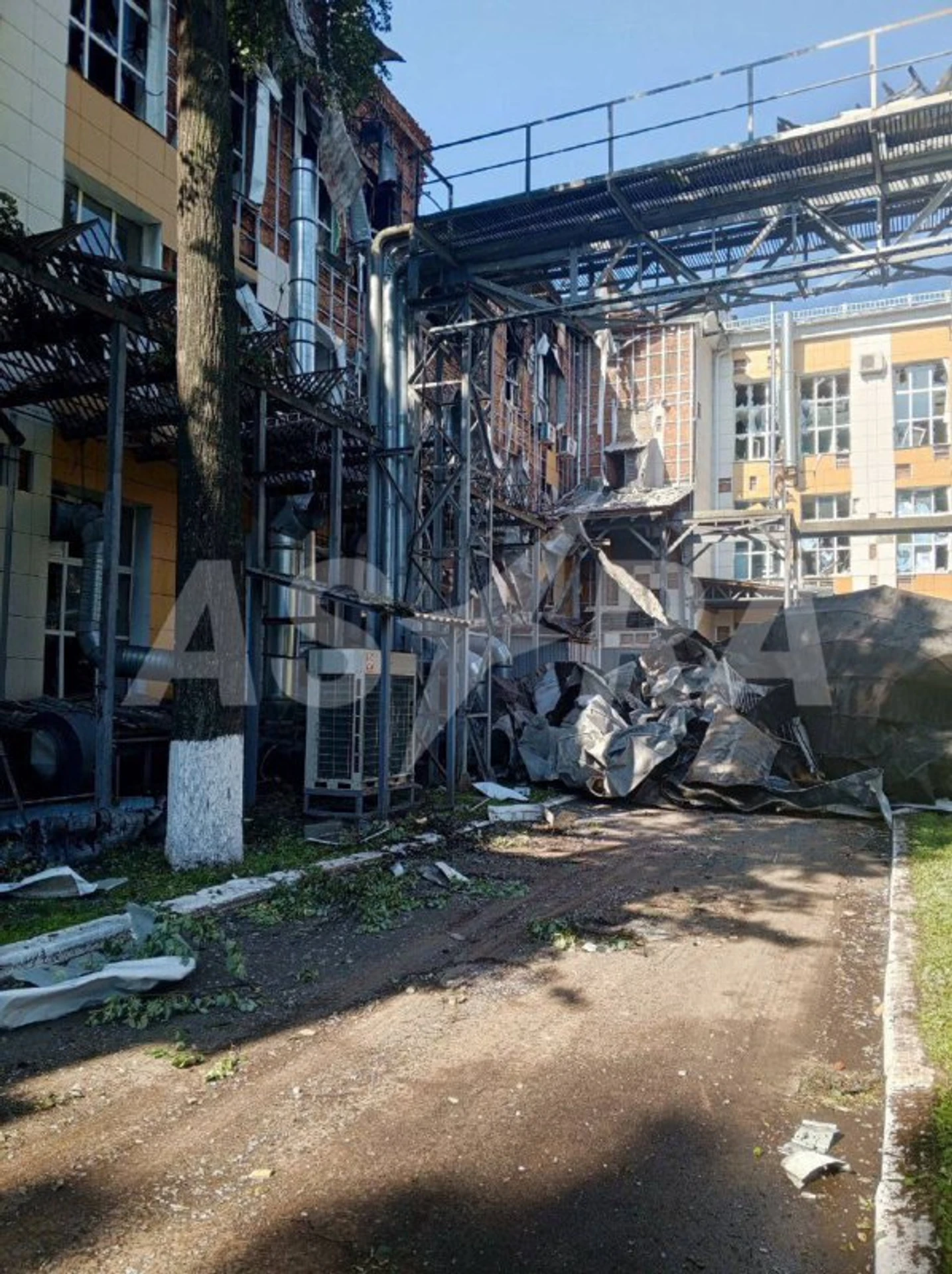 The Kupol plant after the Ukrainian attack.