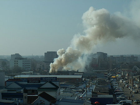 У Вінниці перед приїздом Януковича горів Центральний ринок