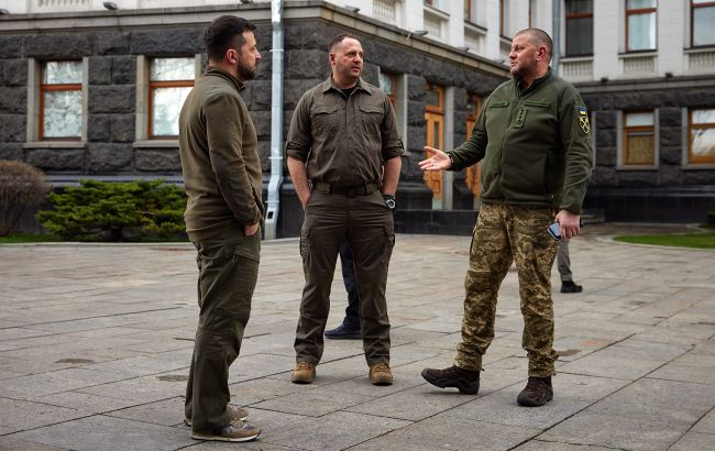 Володимир Зеленський, Андрій Єрмак та Валерій Залужний