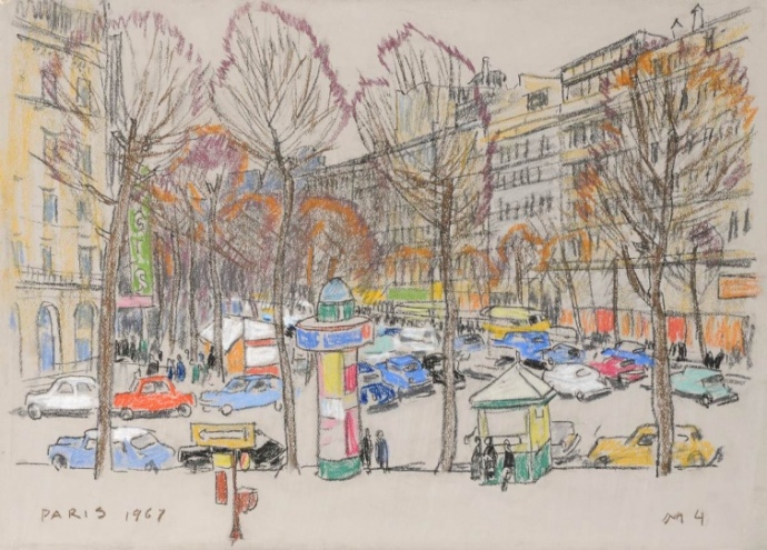 Mykhailo Chepyk, Paris. Boulevard Madeleine. Photo: Kherson Art Museum / Facebook