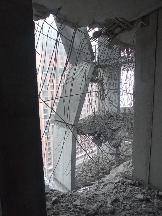 Уламком російської ракети пошкоджено будинки ЖК Urban park