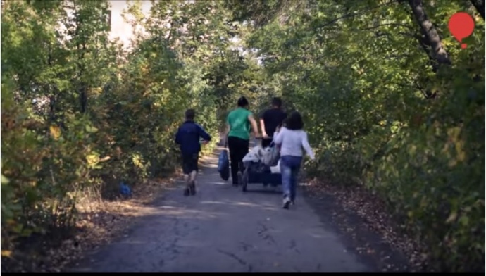 Початок стежки в районі шахти