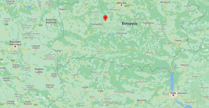 Село Городея, возле которого заметили колонну техники