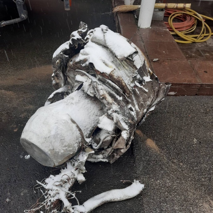 Обломок сбитой российской ракеты Х-55