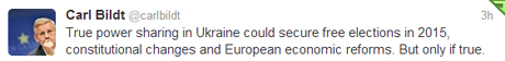 Скрін-шот Twittera Карла Більдта Скрін-шот Twittera Карла Більдта