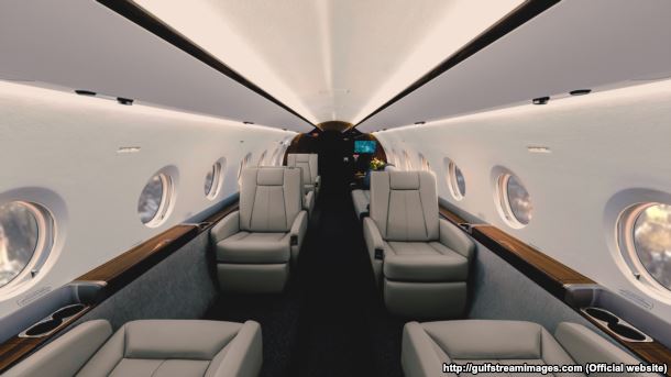 Інтер'єр літака Gulfstream G-280