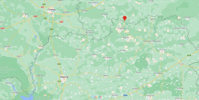 Місце, з якого росіяни вели обстріл по українських прикордонниках