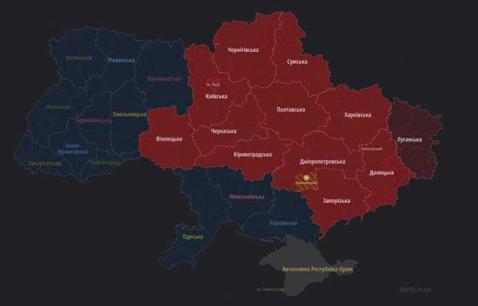 карта по состоянию на 00.25 27 июля